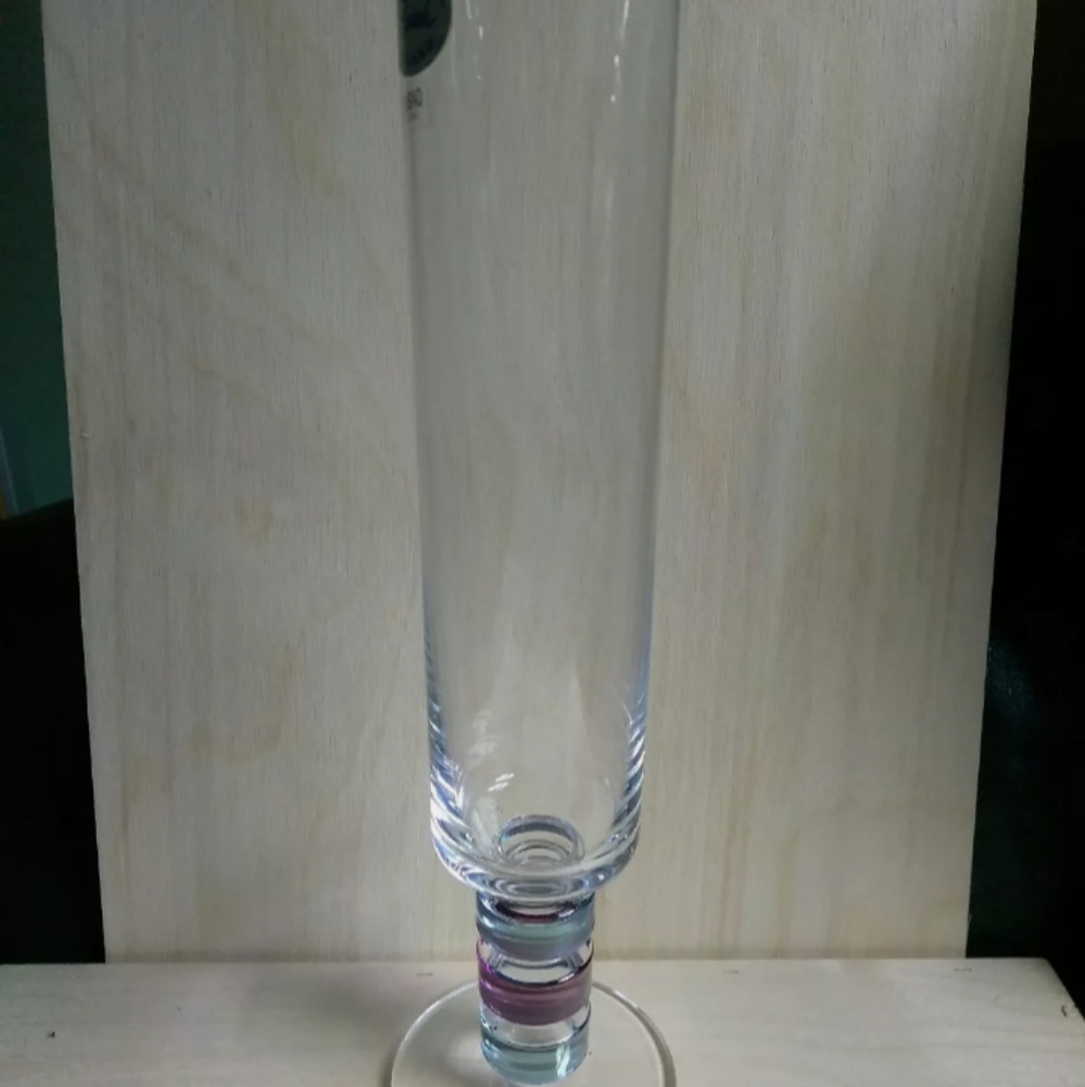 Vintage Badash Lead Crystal Art Glass Vase Multi C